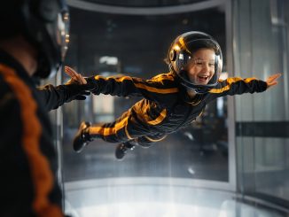 Indoor Skydiving — Illustrative Image Flying Kid
